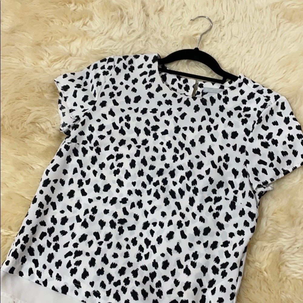 H&M cheetah blouse